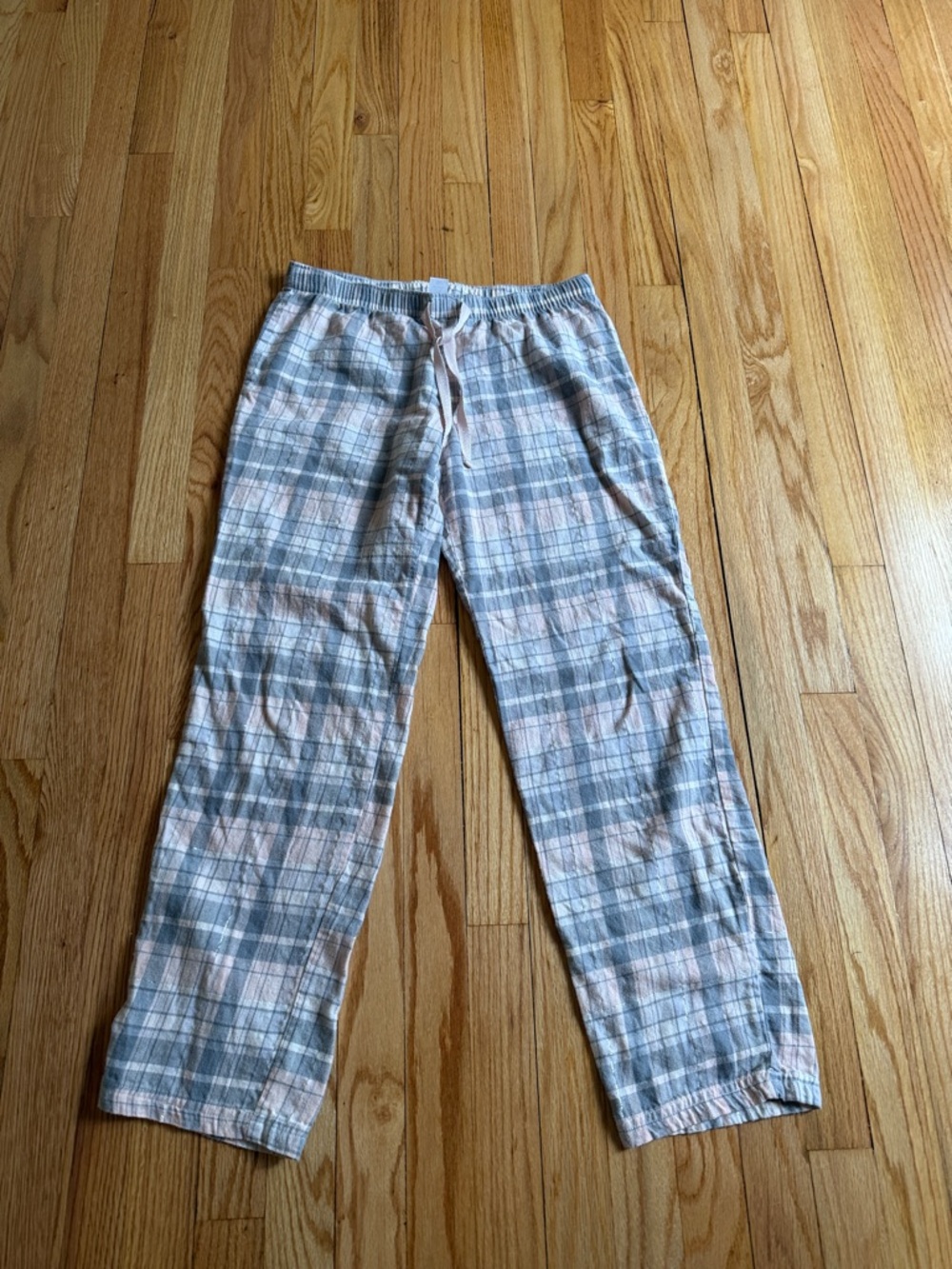 Gap Body Plaid Lounge Pants in Pink; Grey & Crème Sz Small womens